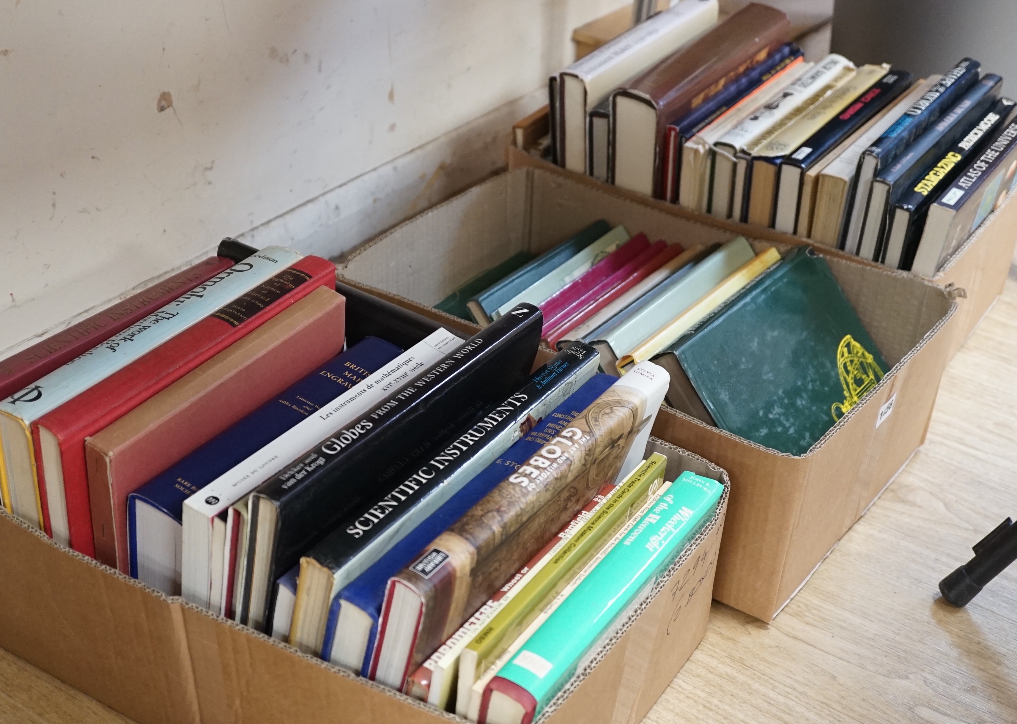 A selection of books on globes and scientific instruments to include; Decker, Elly and Van Der Krogt, Peter, Globes From The Western World, Trevor Philip & Sons Ltd, 1993; Wynter, Harriet and Turner, Anthony, Scientific
